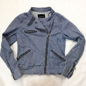 Banana Republic Striped Moto Jacket Size Small